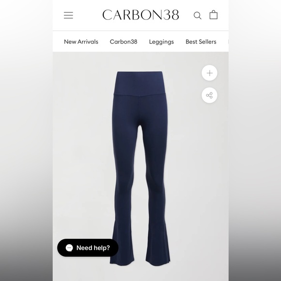 Carbon38 navy split bootcut leggings, NWT and never worn! - Picture 1 of 5